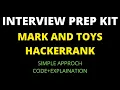 Mark and Toys Hackerrank solution