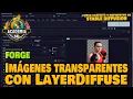 Transparent images with LayerDiffuse