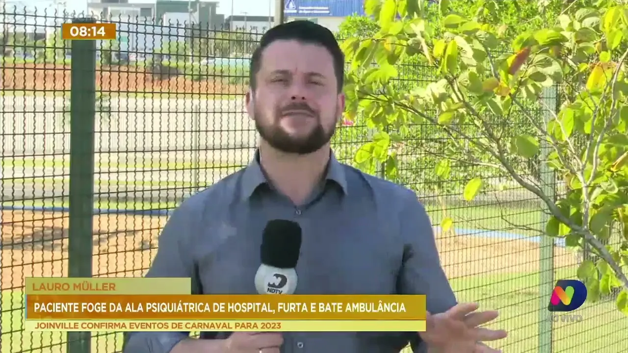 Paciente foge da ala psiquiátrica de hospital de Lauro Müller e furta veículo da instituição