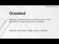 Outdated Meaning