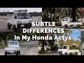 Honda Acty Mini Truck-Model Differences