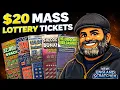 5 DIFFERENT 20 MASS LOTTERY SCRATCH TICKETS