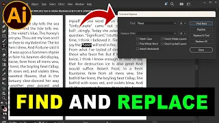 How to Use FIND AND REPLACE Text in Adobe Illustrator