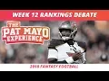 2018 Fantasy Football Week 12 Rankings Starts Sits and Sleepers