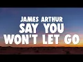 Download Lagu James Arthur - Say You Won't Let Go