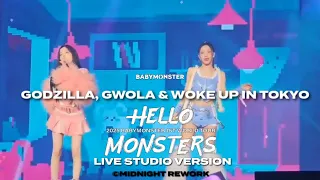 babymonster godzilla gwola u0026 woke up in tokyo ruka u0026 asa hello monster tour live studio ver