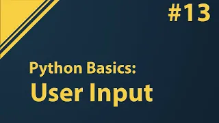 Python Tutorial How to get user input