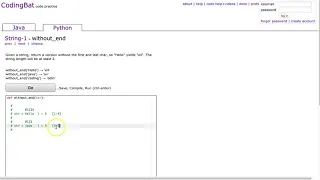 Codingbat - without