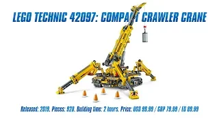 LEGO Technic 42097: Compact Crawler Crane In-depth Review, Speed Build & Parts List [4K]