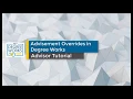 Degree Works Override Tutorial for Advisors