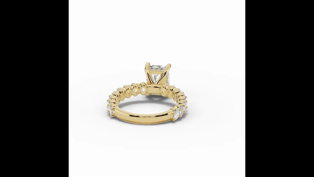 Radiant Aurielle Crown Engagement Ring