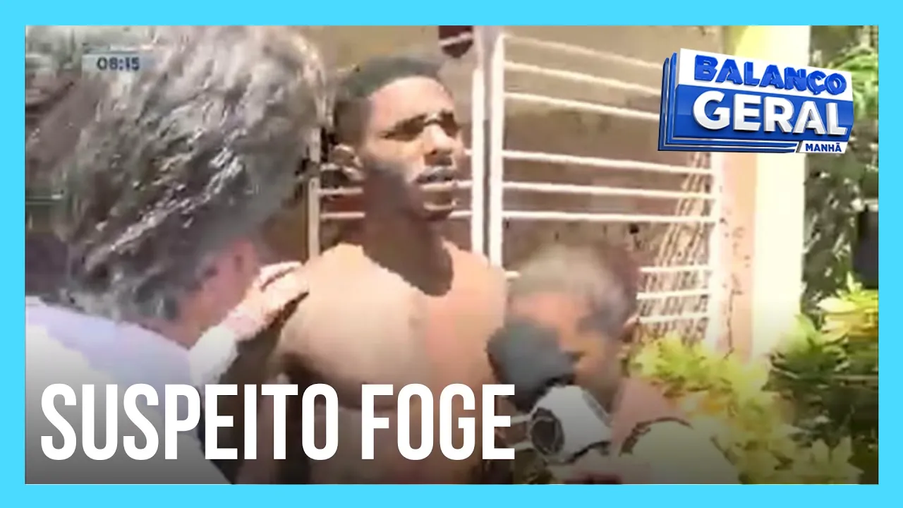 Equipe da Record TV flagra suspeito de matar menina fugindo da polícia