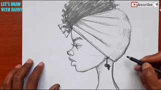 how to draw black girl side face how to draw kinky how to draw african american girl