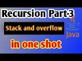 Mastering Recursion in Java Understanding StackOverflowError and Program Stack isc class 12 recurs