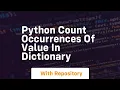python count occurrences of value in dictionary