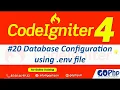 Database Configuration by using env file CodeIgniter 4 Tutorials