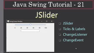 JSlider with Ticks and Labels Java Swing Tutorial