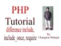 Learn PHP Tutorial 22 Difference include and include once and require and require once statement