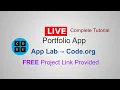 Portfolio App Part-2 App Lab Code org Live Tutorial