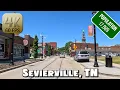 Driving Around Small Town Sevierville TN in 4k