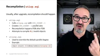 Recompiling objects after Oracle Database upgrade utlrp