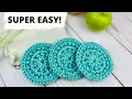 Round Crochet Scrubby Pattern - Easy Free Kitchen Scrubbie Crochet Pattern