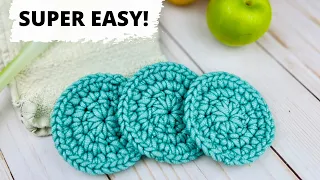 Round Crochet Scrubby Pattern - Easy Free Kitchen Scrubbie Crochet Pattern