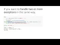 Exceptions - Part 03 Learning OOP using Python
