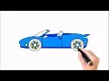 How to Draw a Car Learn Colors With Coloring Books and Coloring Pages