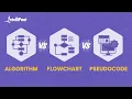 Algorithm Vs Flowchart Vs Pseudocode Difference Between Algorithm And Flowchart Intellipaat