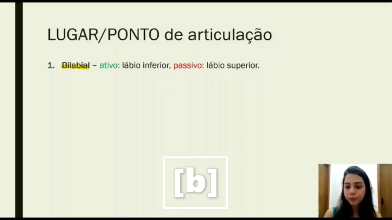 Aula 02 parte I: Fonética Articulatória - Consoantes do português brasileiro