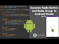 Dynamic Radio Buttons in Android Studio - Tutorial 2022