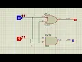 Half Adder and Full Adder Simulation on Proteus