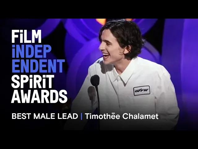 TIMOTHÉE CHALAMET wins Best Male Lead at the 2018 Film Independent Spirit Awards