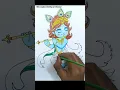 Easy Krishna drawing Coloring