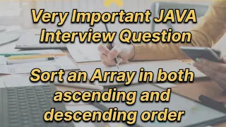 sort an array in ascending and descending order in