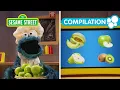 Lagu Sesame Street: Green Fruits \u0026 Vegetables! | 1+ HOUR Cookie Monster's Foodie Truck Compilation!