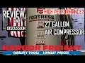 Fortress 27 Gallon Air Compressor Review Harbor Freight Tools Specs and Info