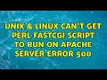 Unix Linux Can t get Perl FastCGI script to run on Apache Server Error 500 2 Solutions