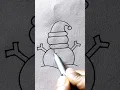 easy snowman drawing