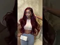Download Lagu This burgundy hair color is 🔥🔥🔥 She's so pretty!  I love this style😍 #humanhairwig #wigs #hdlacewig