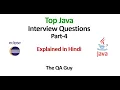 Part-4 Top Java Interview Questions Explained in Hindi The QA Guy