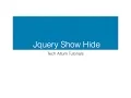 Jquery show hide functions