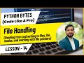 Day 14 Python File Handling - Read Write File Modes Pointers Python Programming Tutorial