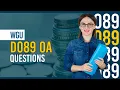 WGU D089 OA Practice Test - Questions Answers Study Tips