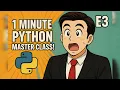1 Minute Python Masterclass Episode 3 If Statements