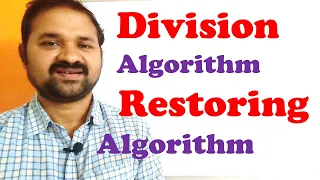 Division Algorithm In Computer Organization Architecture Restoring Algorithm Signed Magnitude
