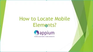 How to Locate Elements And Perform Actions in Appium