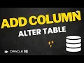 How to ADD Column to existing Tables with ALTER TABLE in Oracle Database Oracle Live SQL