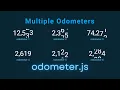 Multiple Odometers with Counting Up Animation Odometer js